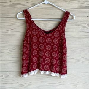 Red crop top